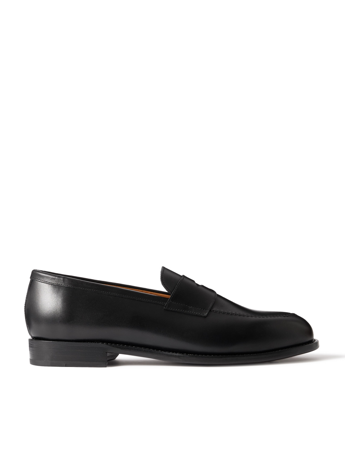 Morjas Leather Penny Loafers In Black