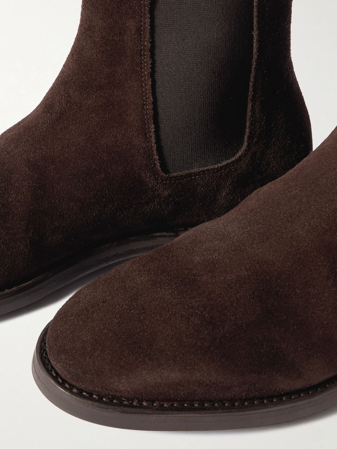 Morjas Suede Chelsea Boots In Brown