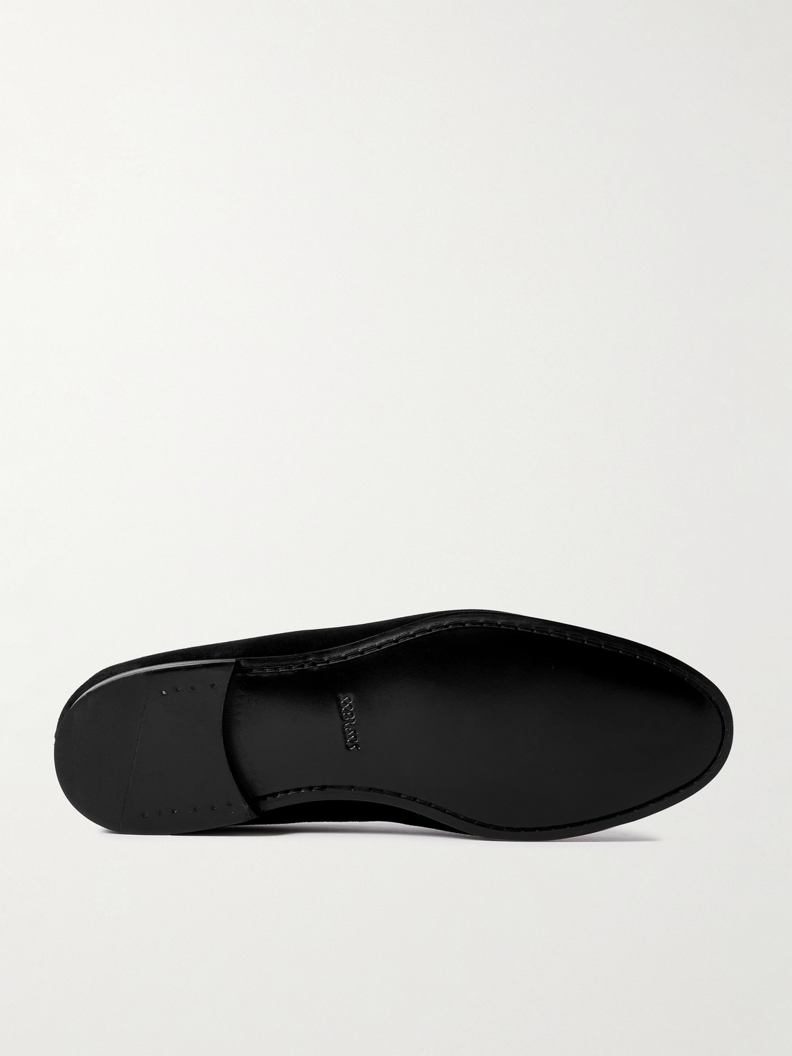 Morjas The Belgian Leather-trimmed Suede Loafers In Black