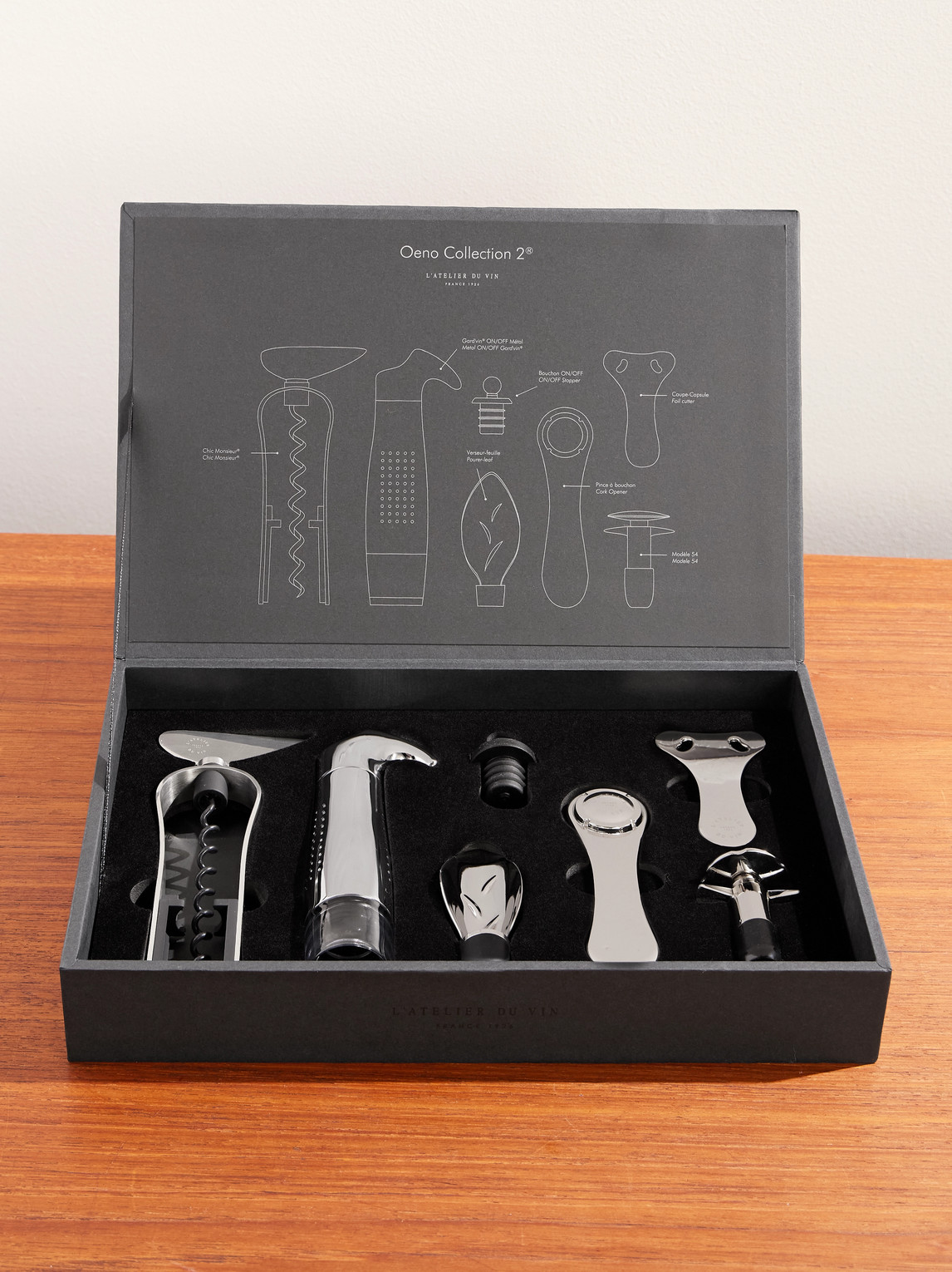 L'atelier Du Vin Oeno Collection 2 Boxed Set In Silver