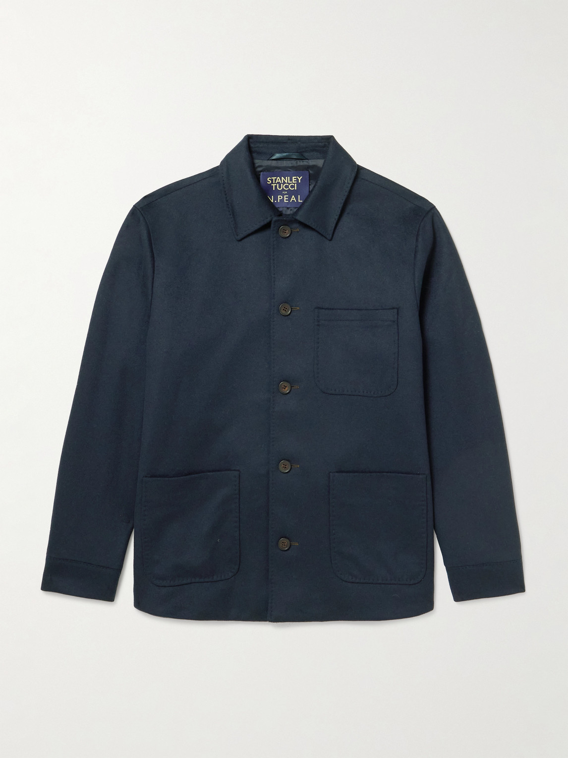 N.Peal Stanley Tucci Cashmere Overshirt - Men