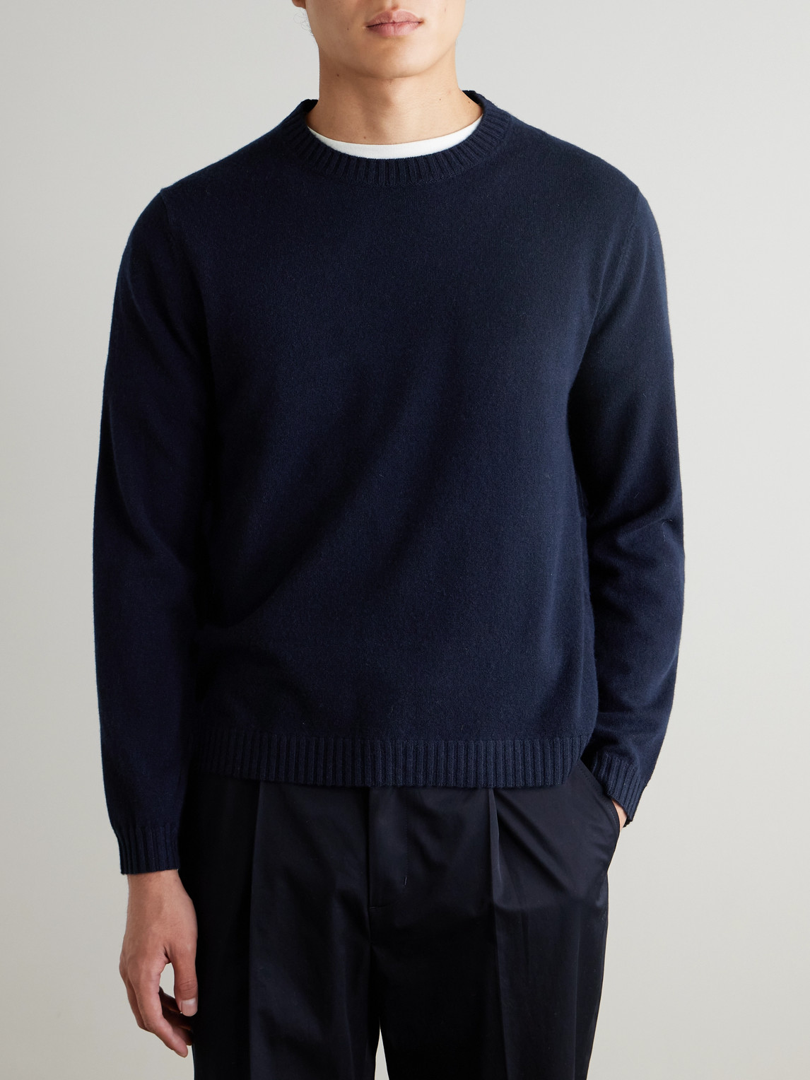  N.peal - Stanley Tucci Organic Cashmere Sweater - Men - Blue - Xl 