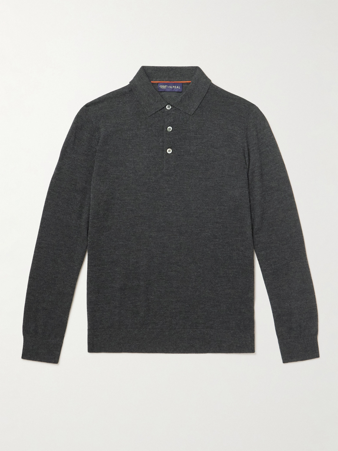 N.Peal tanley Tucci Cashmere and ilk-Blend Polo weater - Men