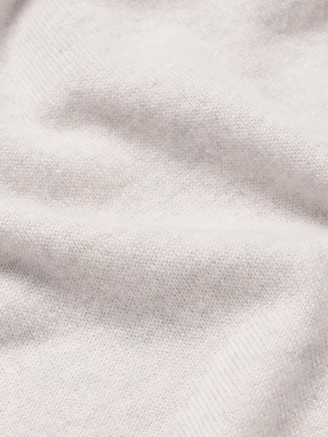 N.Peal Cashmere Tucci Leather-Trimmed Half-Zip Sweater
