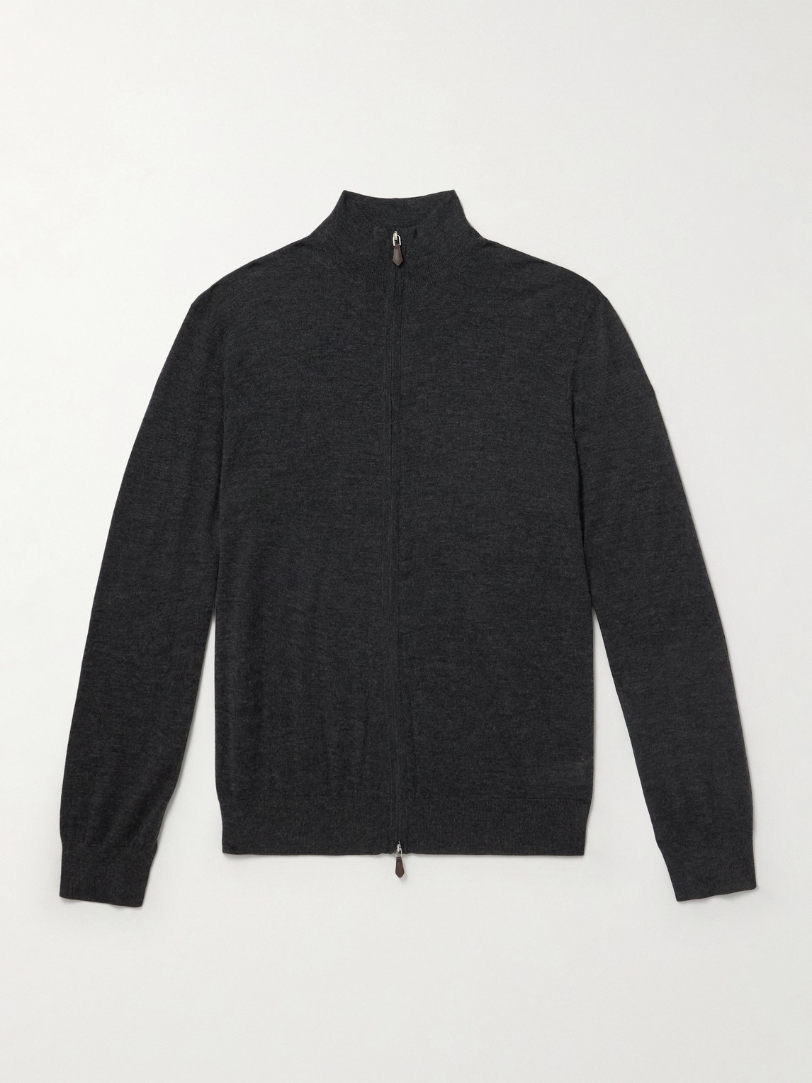 N.Peal tanley Tucci Cashmere and ilk-Blend Zip-Up Cardigan - Men