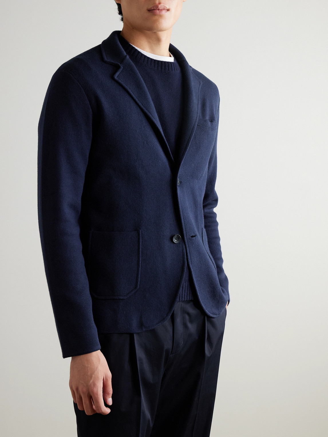 Stanley Tucci Cashmere Cotton, Silk And Cashmere-Blend Blazer