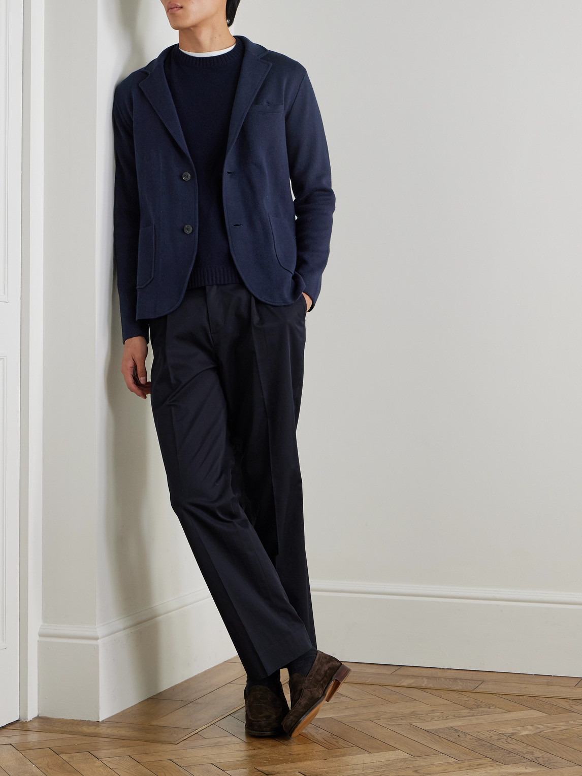 Stanley Tucci Cashmere Cotton, Silk And Cashmere-Blend Blazer
