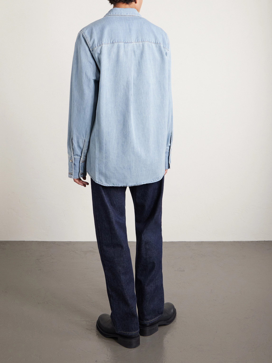 424 - Hoorsenbuhs Two-tone Denim Shirt - Men - Blue - It 46 