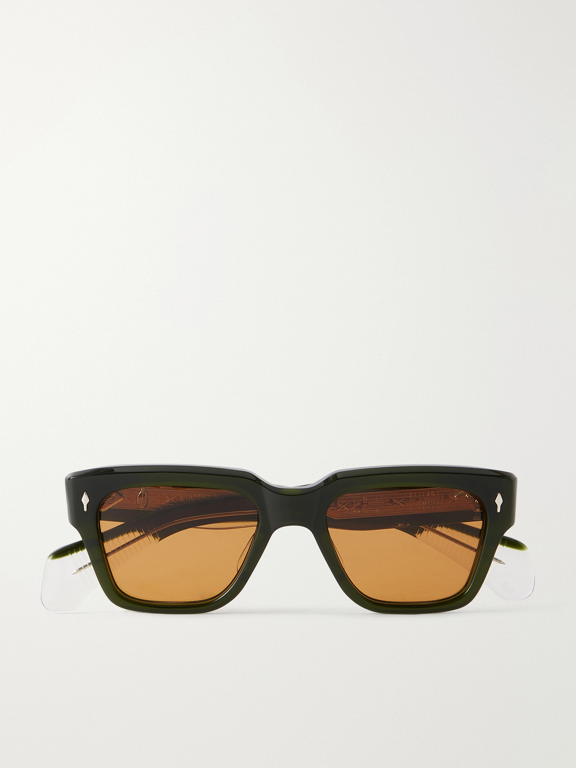 Jacques Marie Mage Fellini Square-frame Acetate Sunglasses In Green