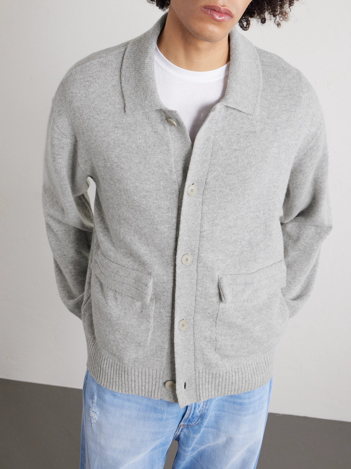  Folk - Knitted Cardigan - Men - Gray - Xs 