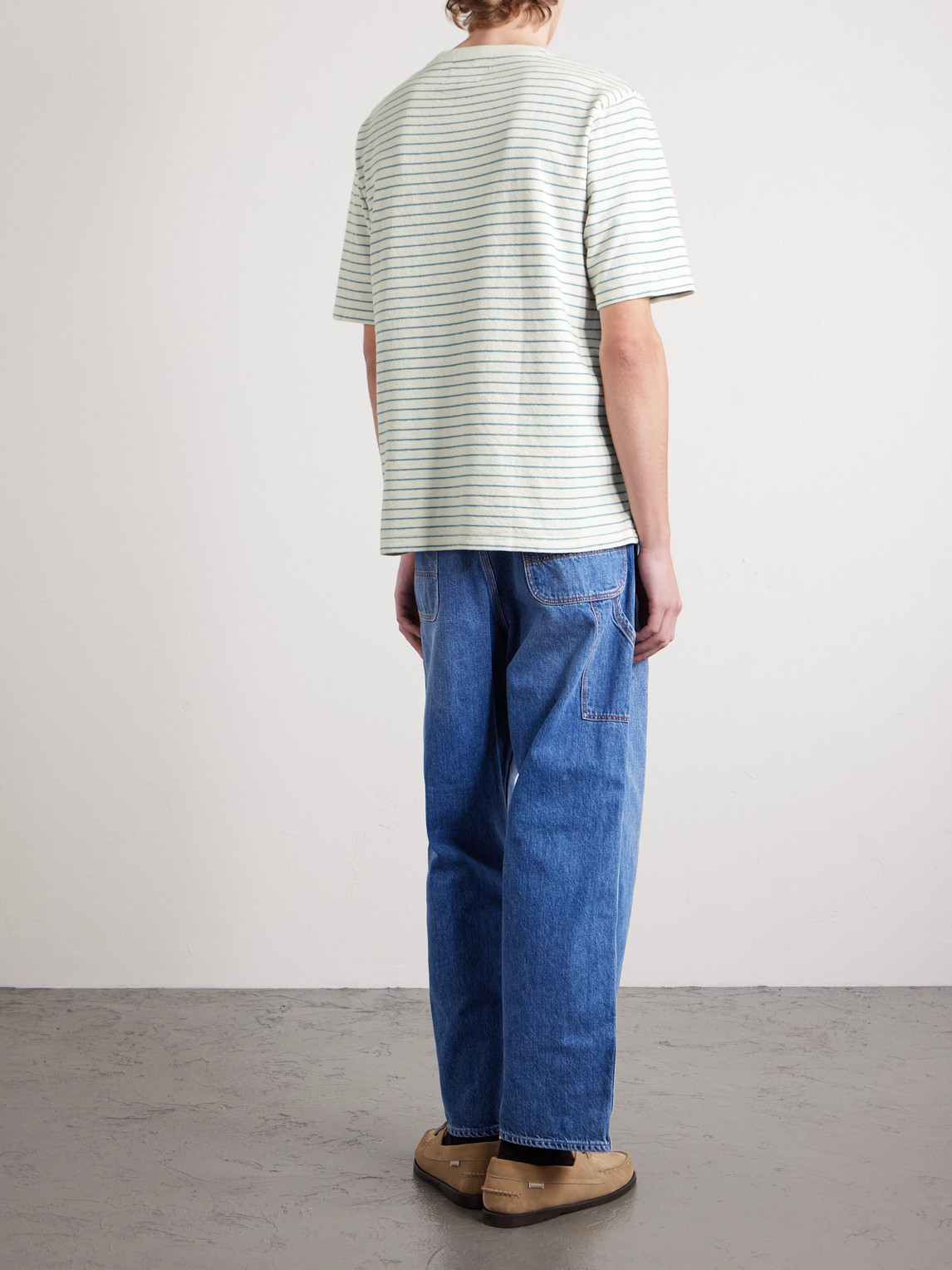  Folk - Striped Cotton T-shirt - Men - Neutrals - Xs 