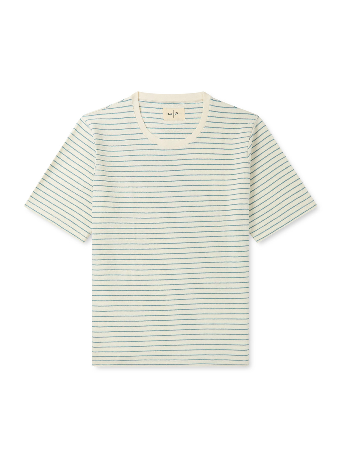 Folk Striped Cotton T-shirt In Green