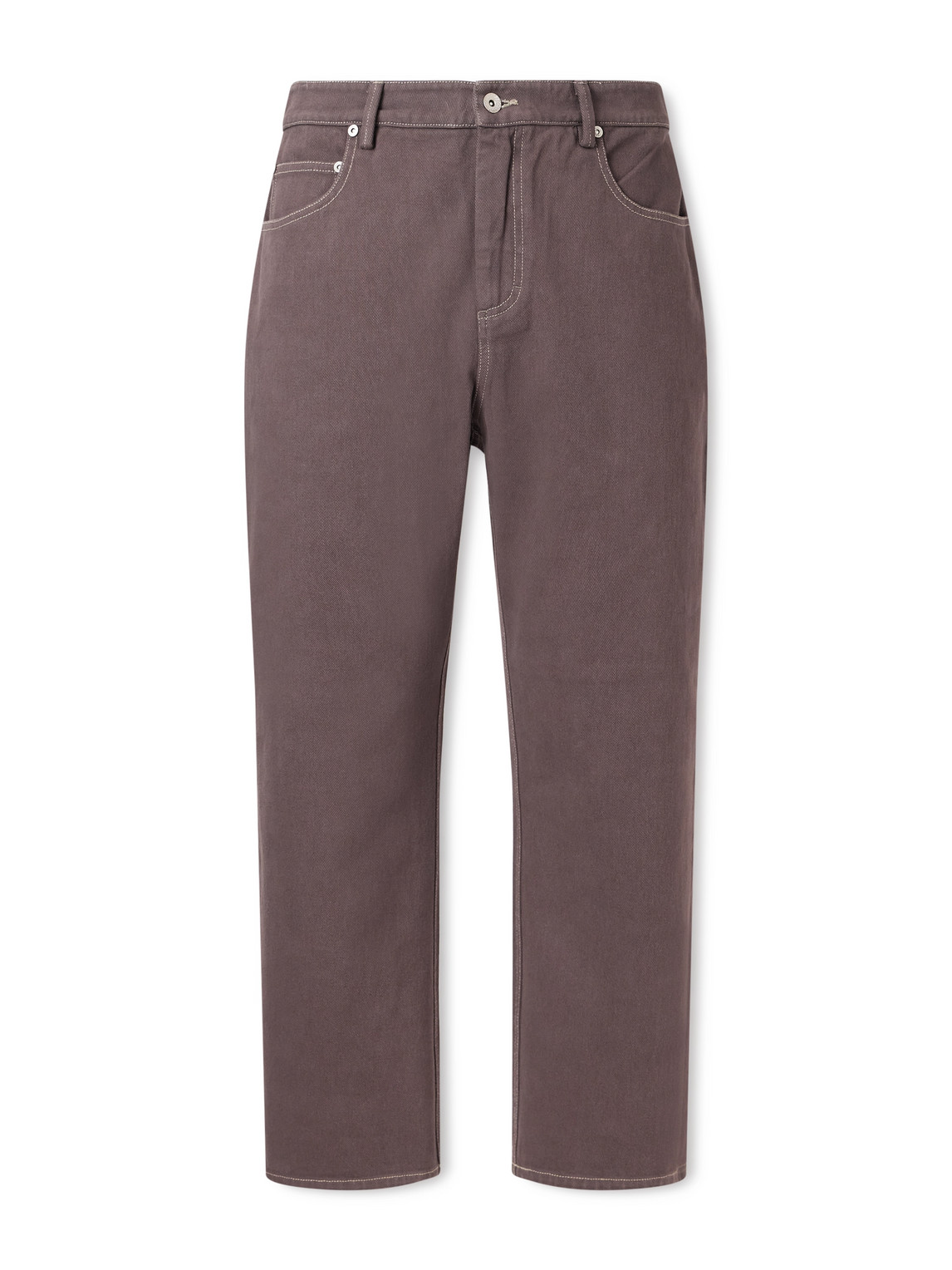 Folk Barrel-leg Jeans In Brown