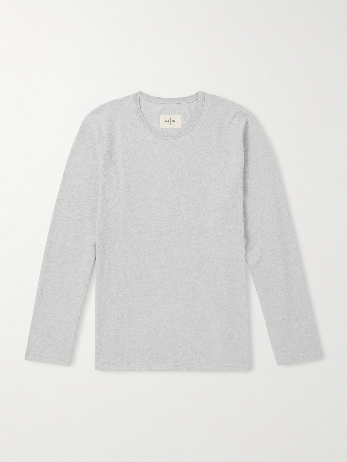 Folk Cotton-jersey T-shirt In Gray