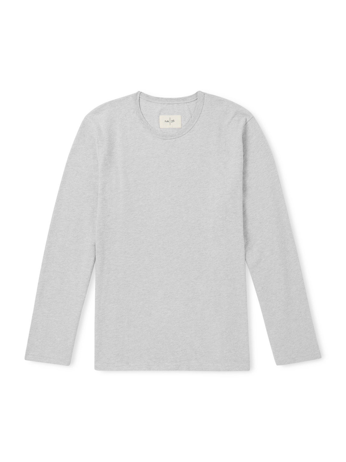 Folk Cotton-jersey T-shirt In Gray