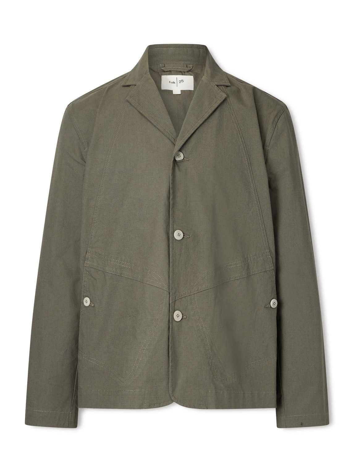 Folk Anniversary Cotton-ripstop Blazer In Green