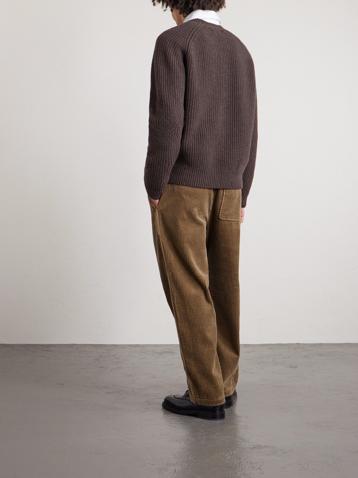  Folk - Direction Ribbed Wool-blend Sweater - Men - Brown - Xs 