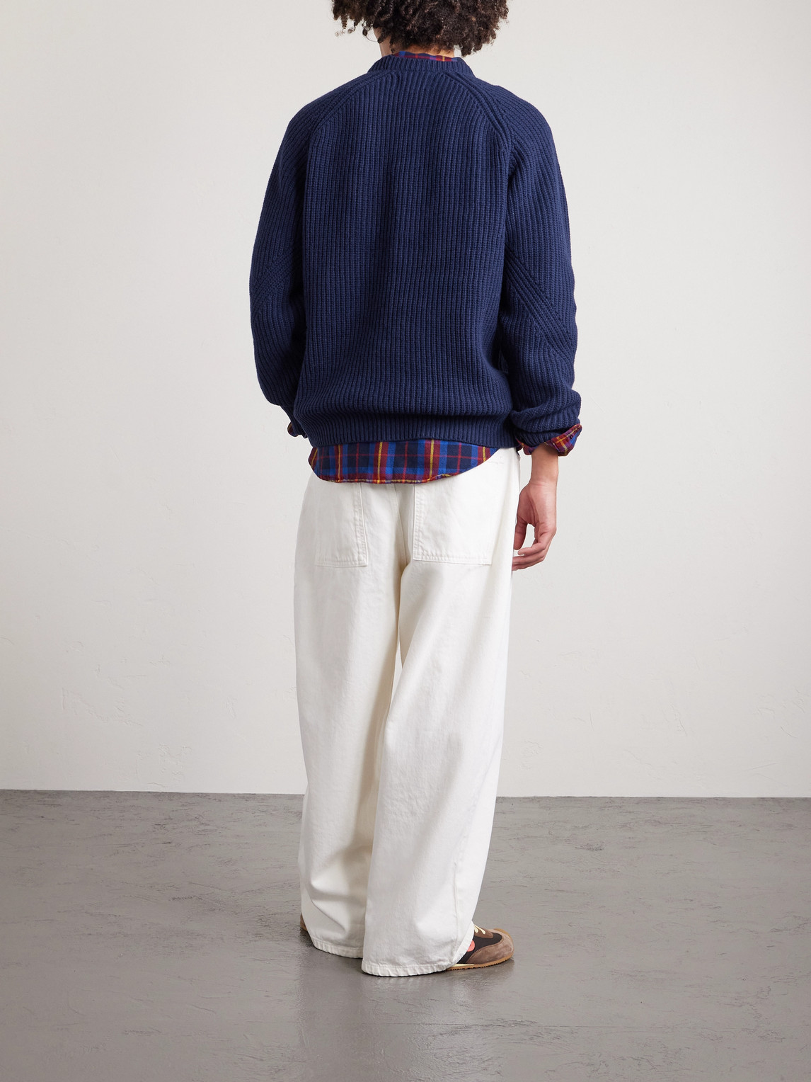  Folk - Direction Ribbed Wool-blend Sweater - Men - Blue - Xs 