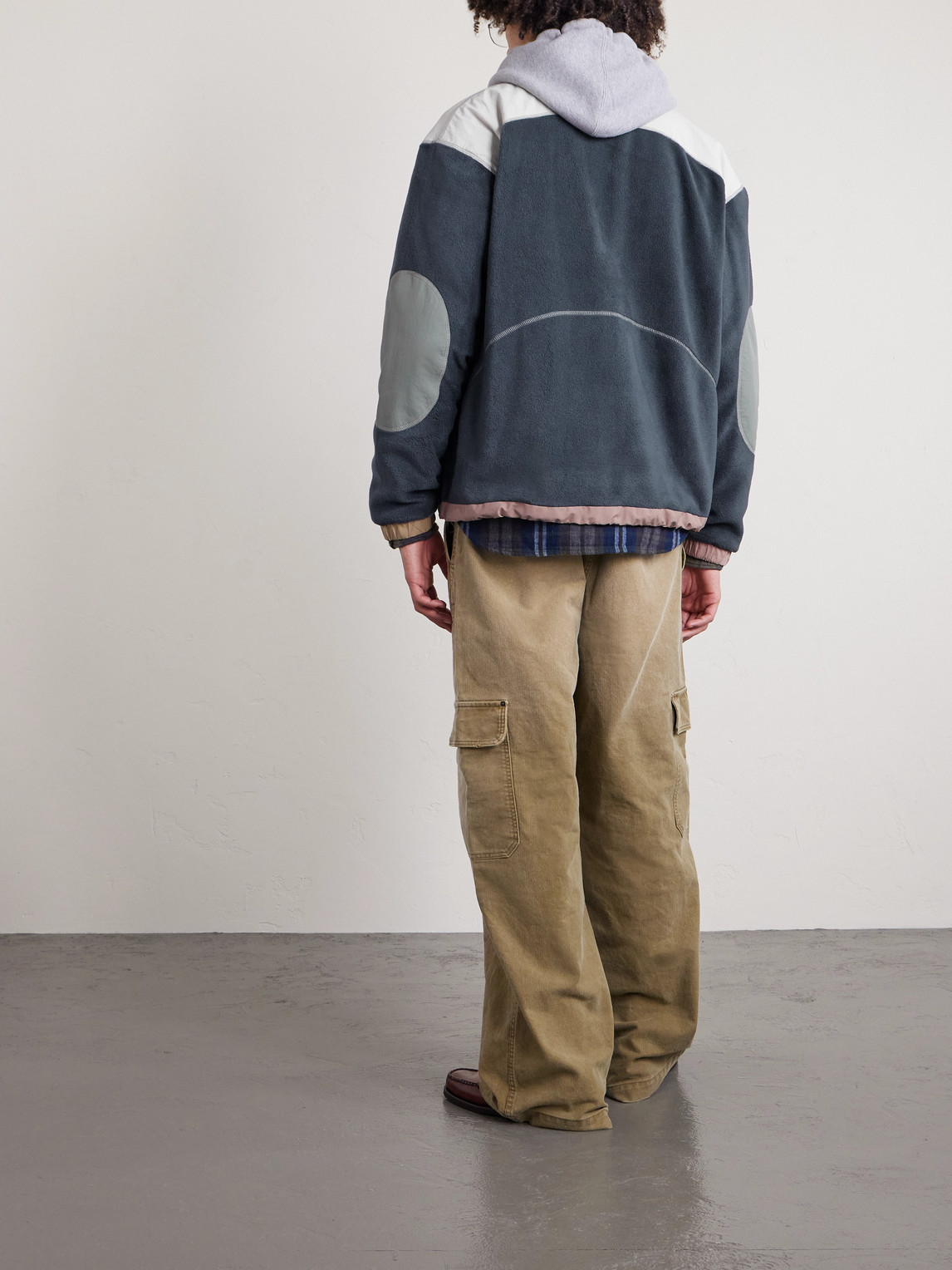  Folk - Curve Shell-trimmed Fleece Jacket - Men - Blue - S 