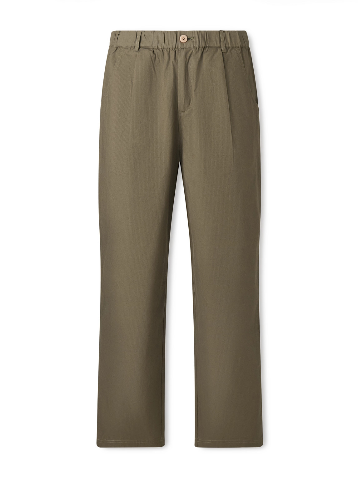 Folk Straight-leg Cotton-blend Ripstop Trousers In Green