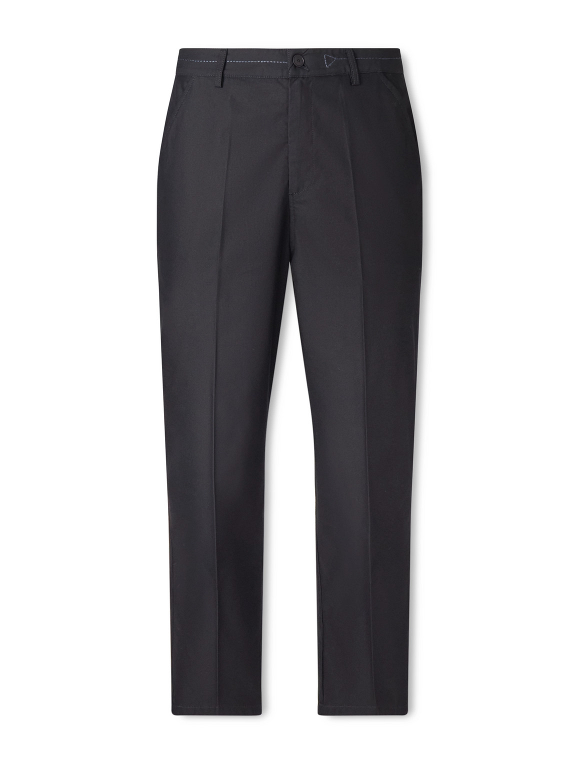 Folk Slim-fit Cotton-blend Trousers In Black