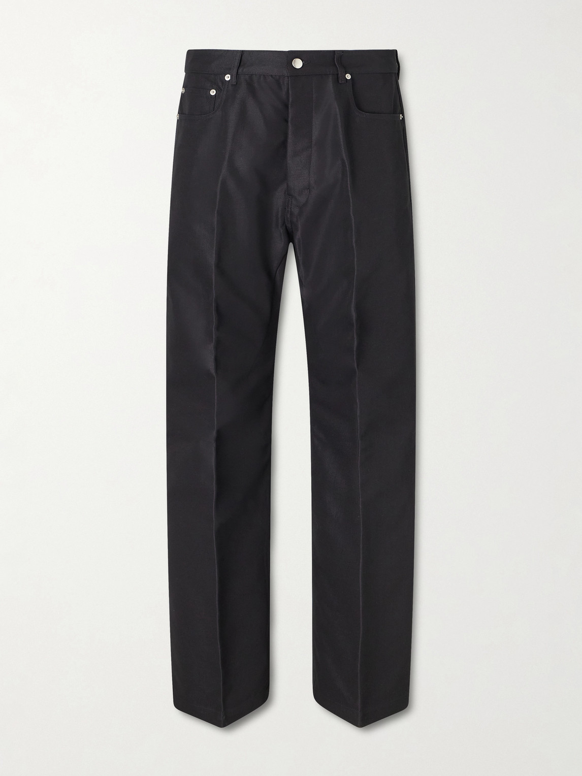 Rick Owens Geth Straight-Leg Organic Cotton-Blend Canvas Trousers UK/US 28