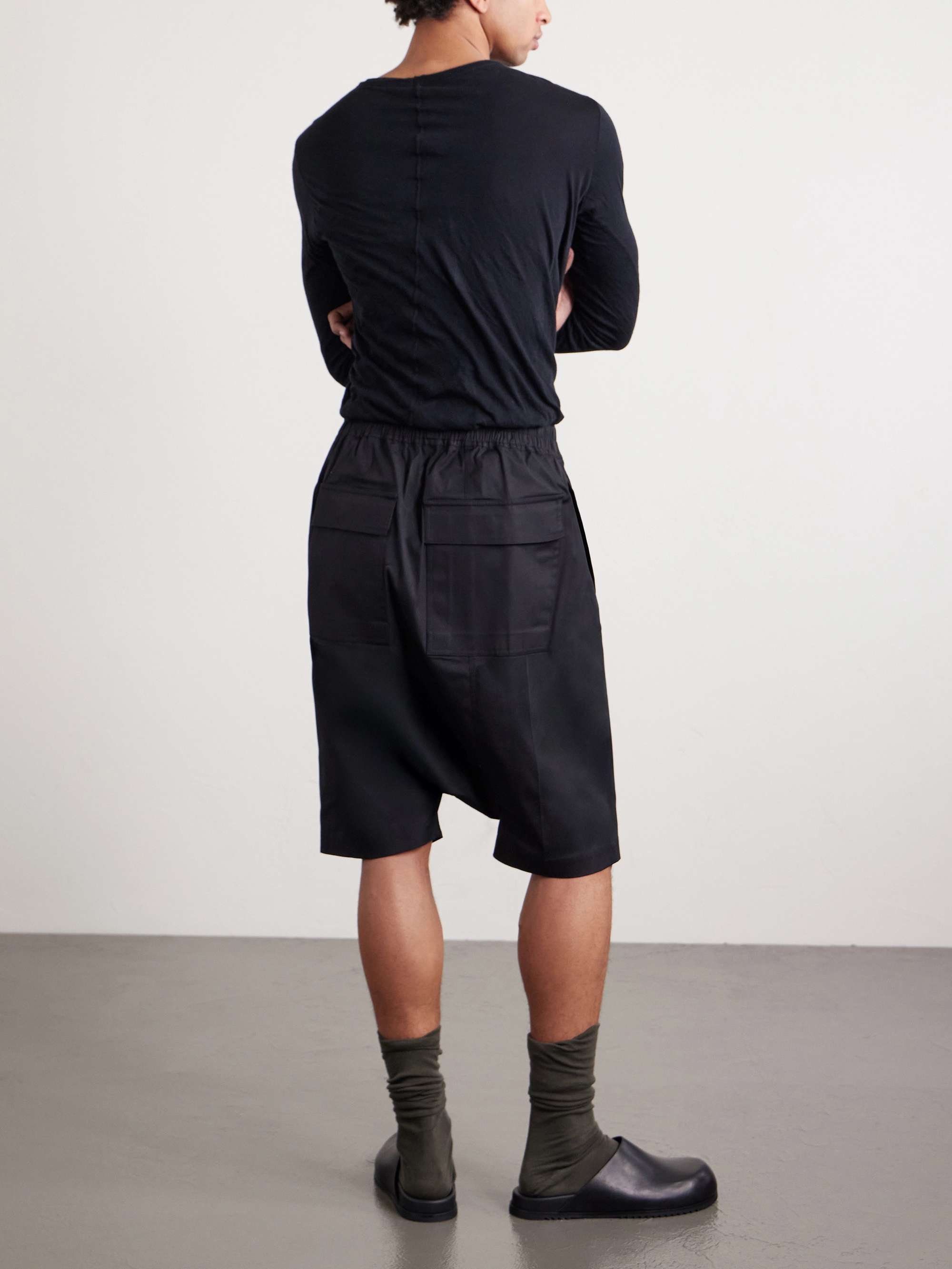 RICK OWENS Rick's Pods Straight-Leg Organic Cotton-Blend Poplin