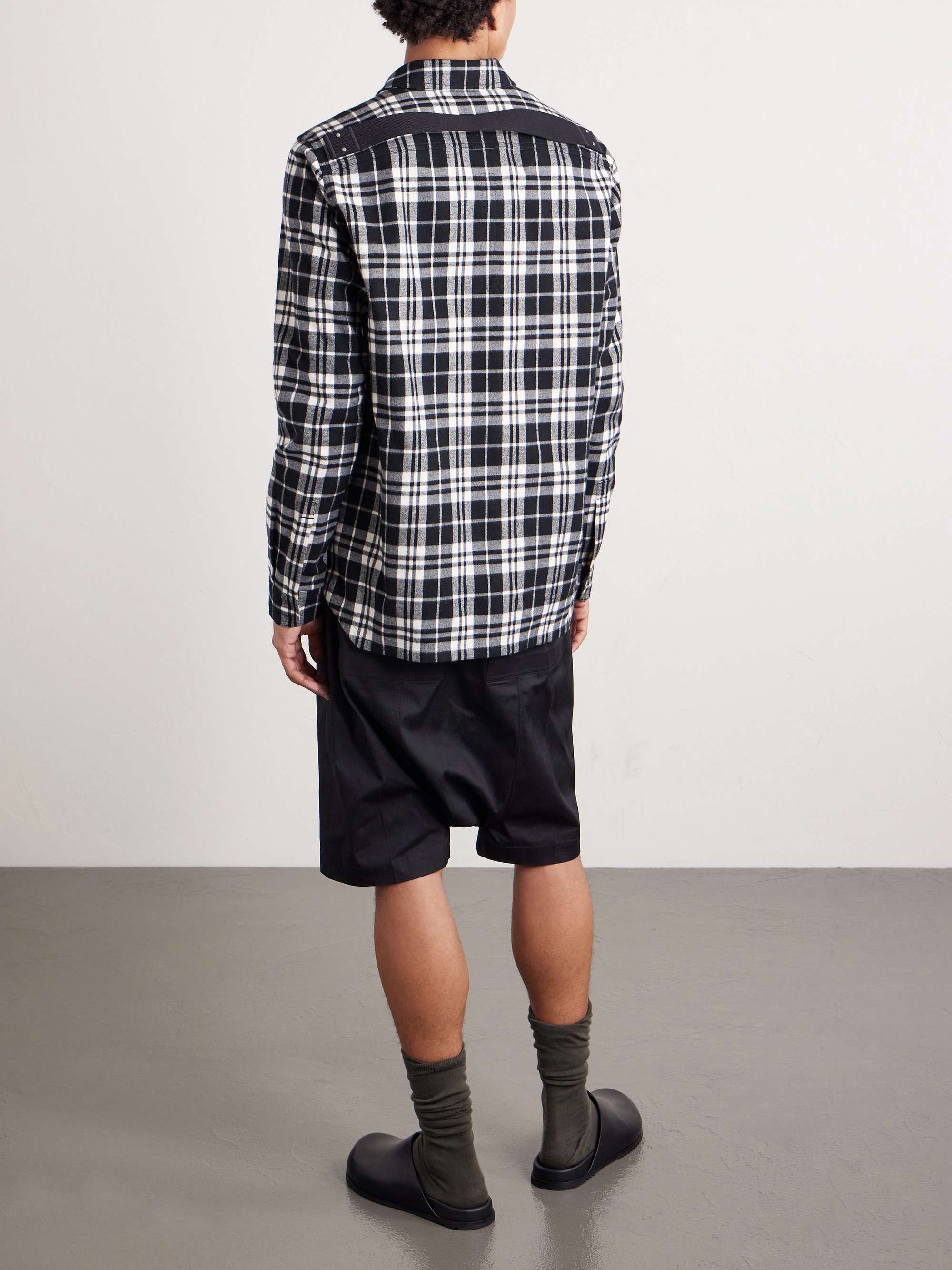 RICK OWENS Checked Cotton-Flannel Shirt for Men | MR PORTER