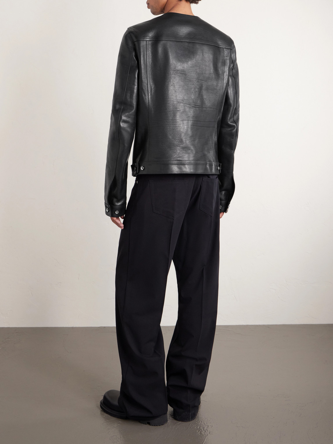  Rick Owens - Temple Work Leather Jacket - Men - Black - It 50 