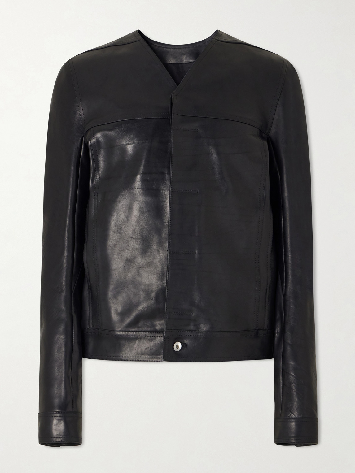 Rick Owens Temple Work Leather Jacket IT 48