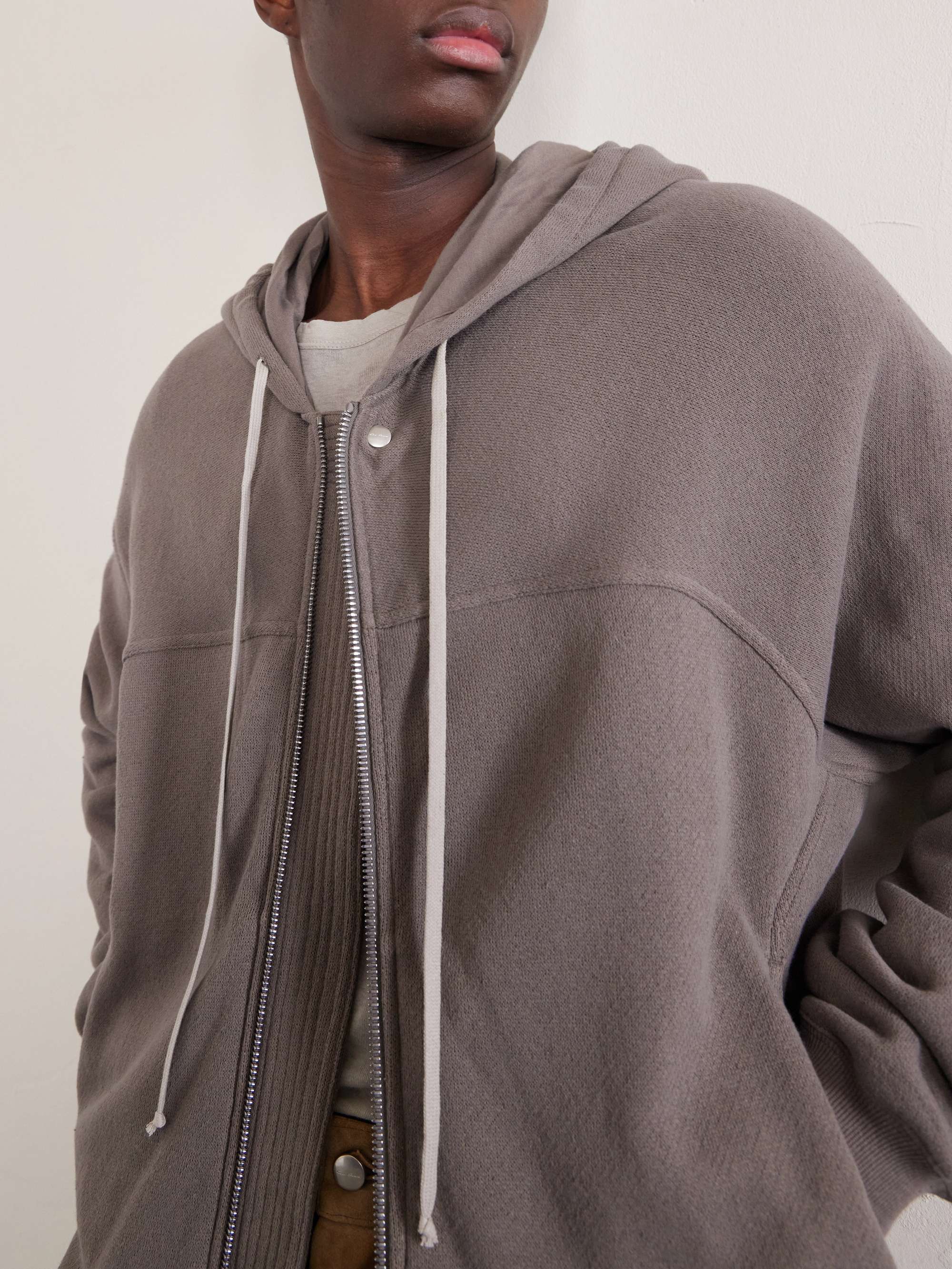 RICK OWENS Organic Cotton-Terry Zip-Up Hoodie for Men | MR PORTER