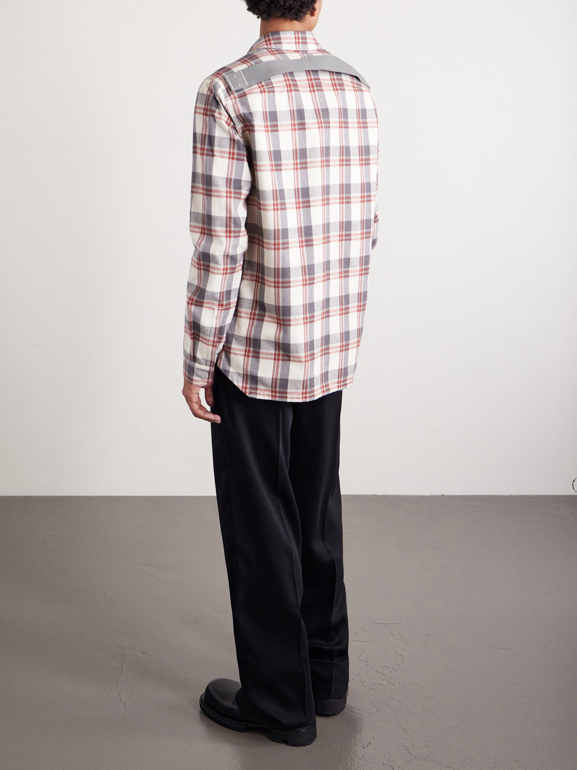 Rick Owens - Checked Cotton-flannel Shirt - Men - Red - It 46 
