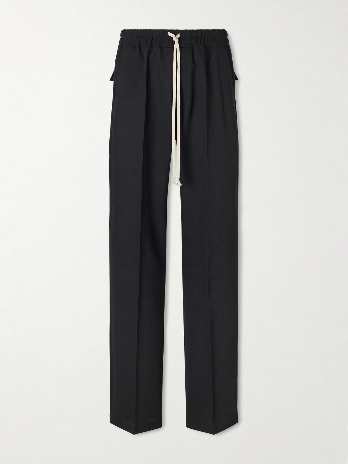 Rick Owens Dietrich Straight-Leg Wool Drawstring Trousers IT 54