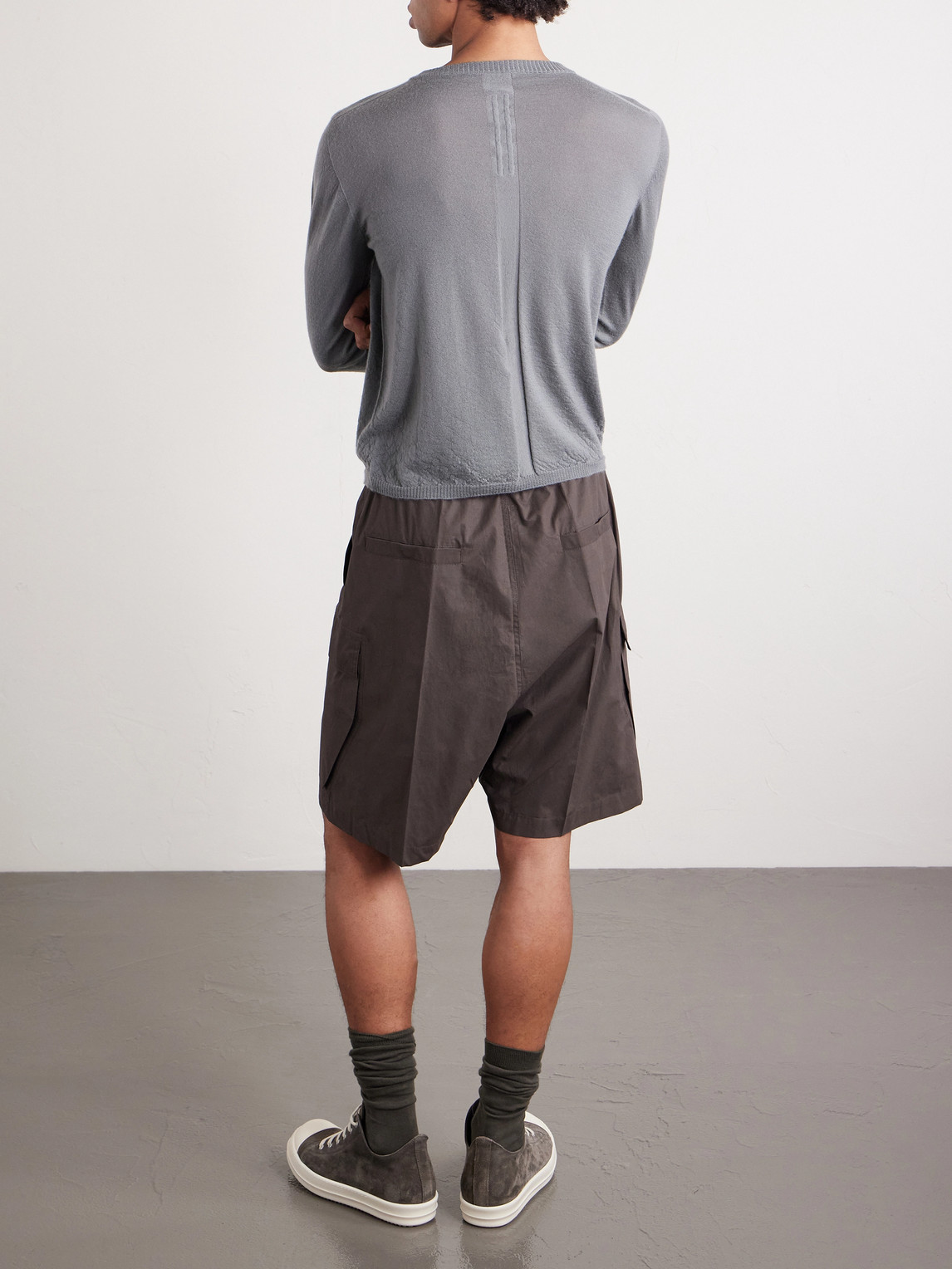  Rick Owens - Slim-fit Boiled Cashmere Sweater - Men - Gray - Xs 