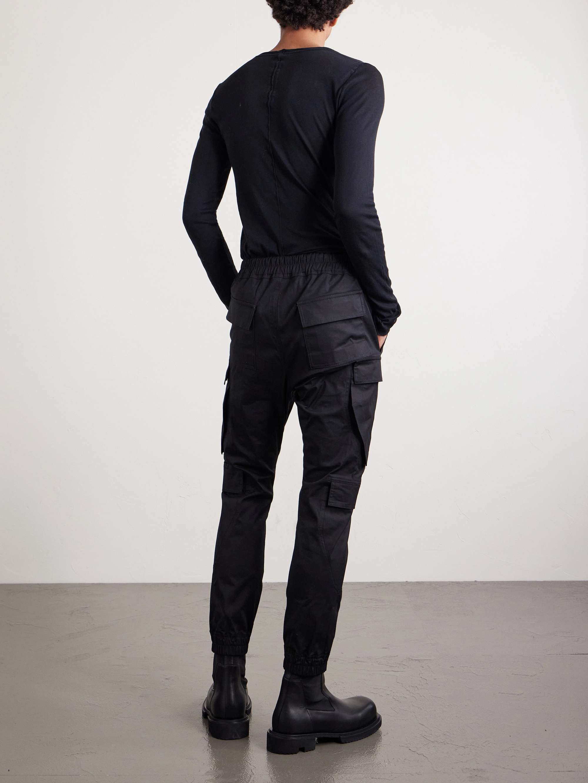 Rick Owens MASTODON MEGACARGO BA素材 RICK OWENS Mastodon Megacargo Slim-Fit Tapered Organic Cotton