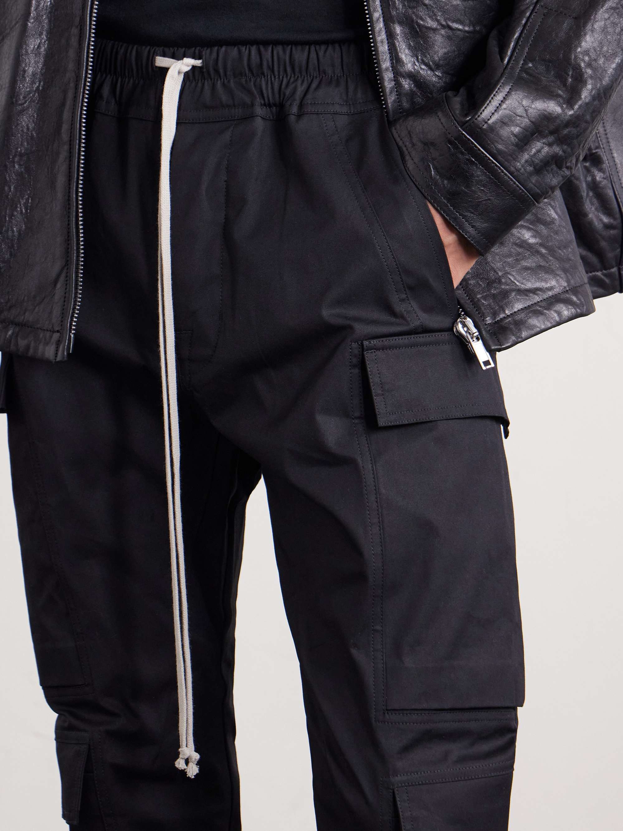 RICK OWENS Mastodon Megacargo Slim-Fit Tapered Organic Cotton 