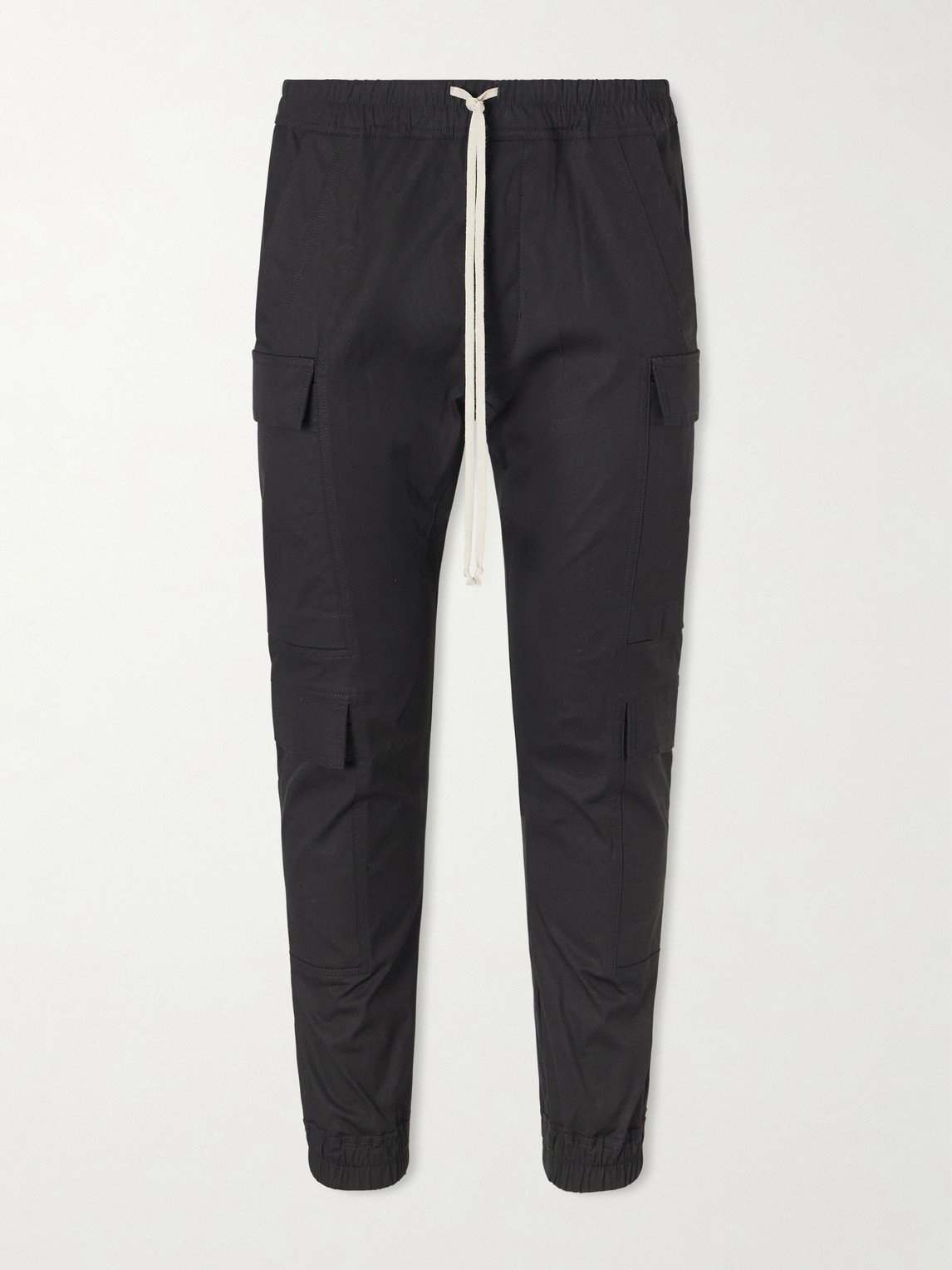 Rick Owens Mastodon Megacargo Slim-Fit Tapered Organic Cotton-Blend Poplin Trousers IT 50