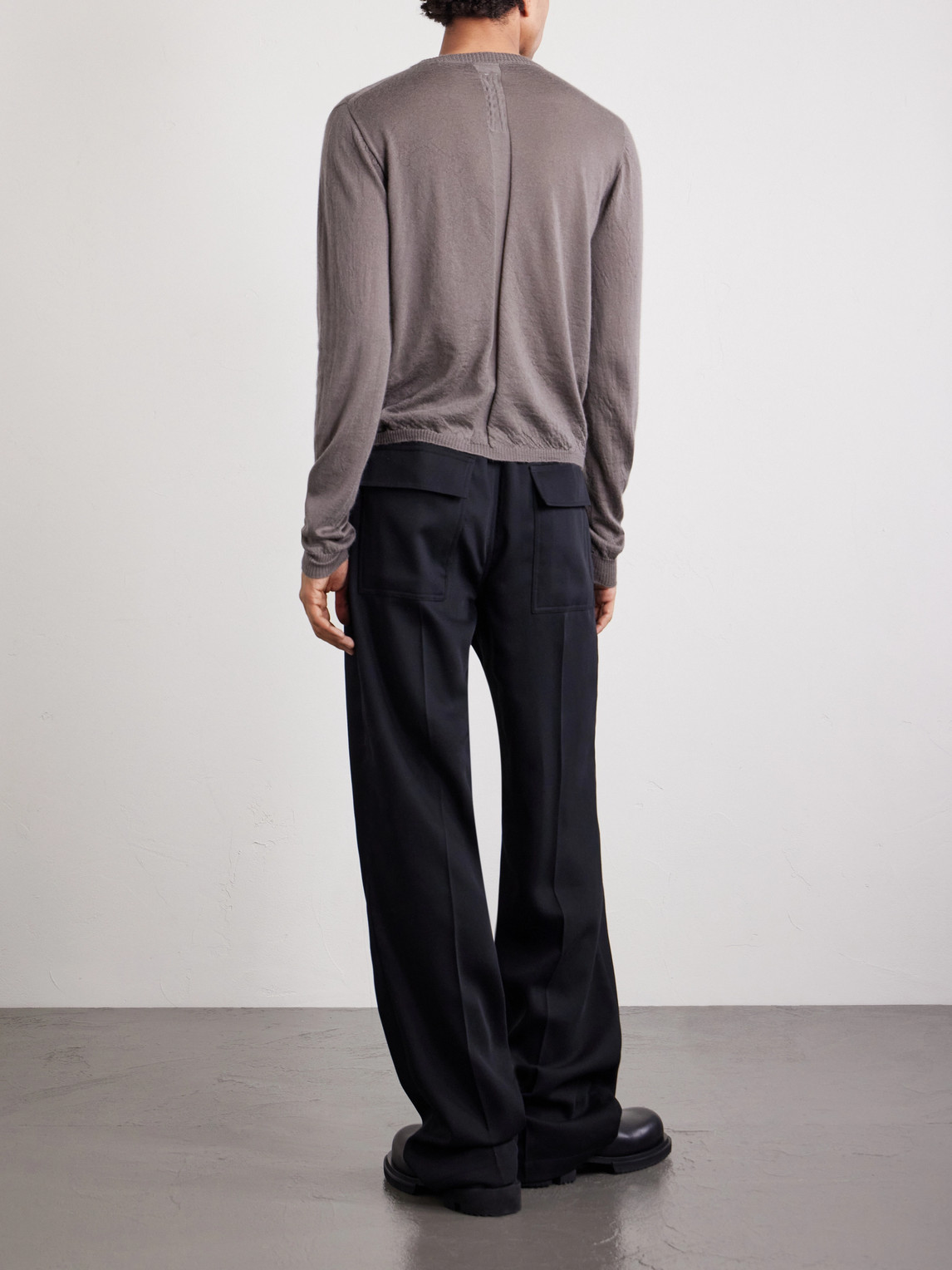  Rick Owens - Slim-fit Boiled Cashmere Sweater - Men - Gray - Xs 
