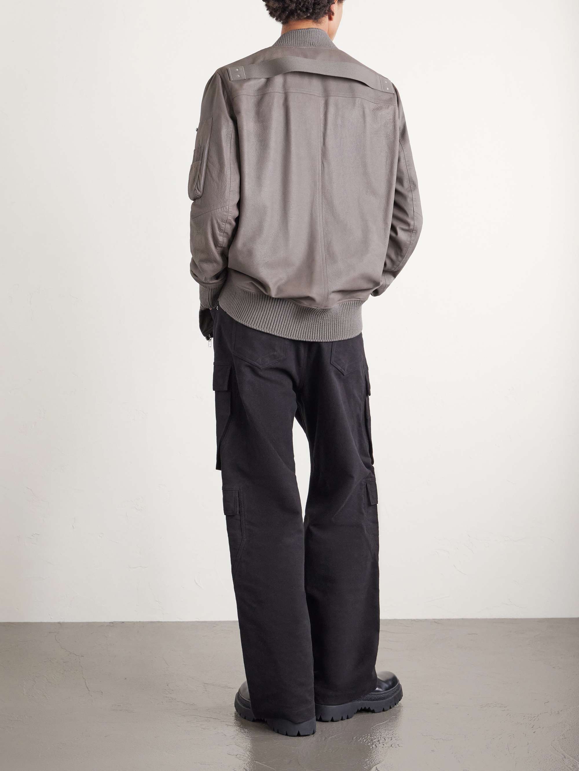 RICK OWENS Leather Bomber Jacket for Men | MR PORTER UK