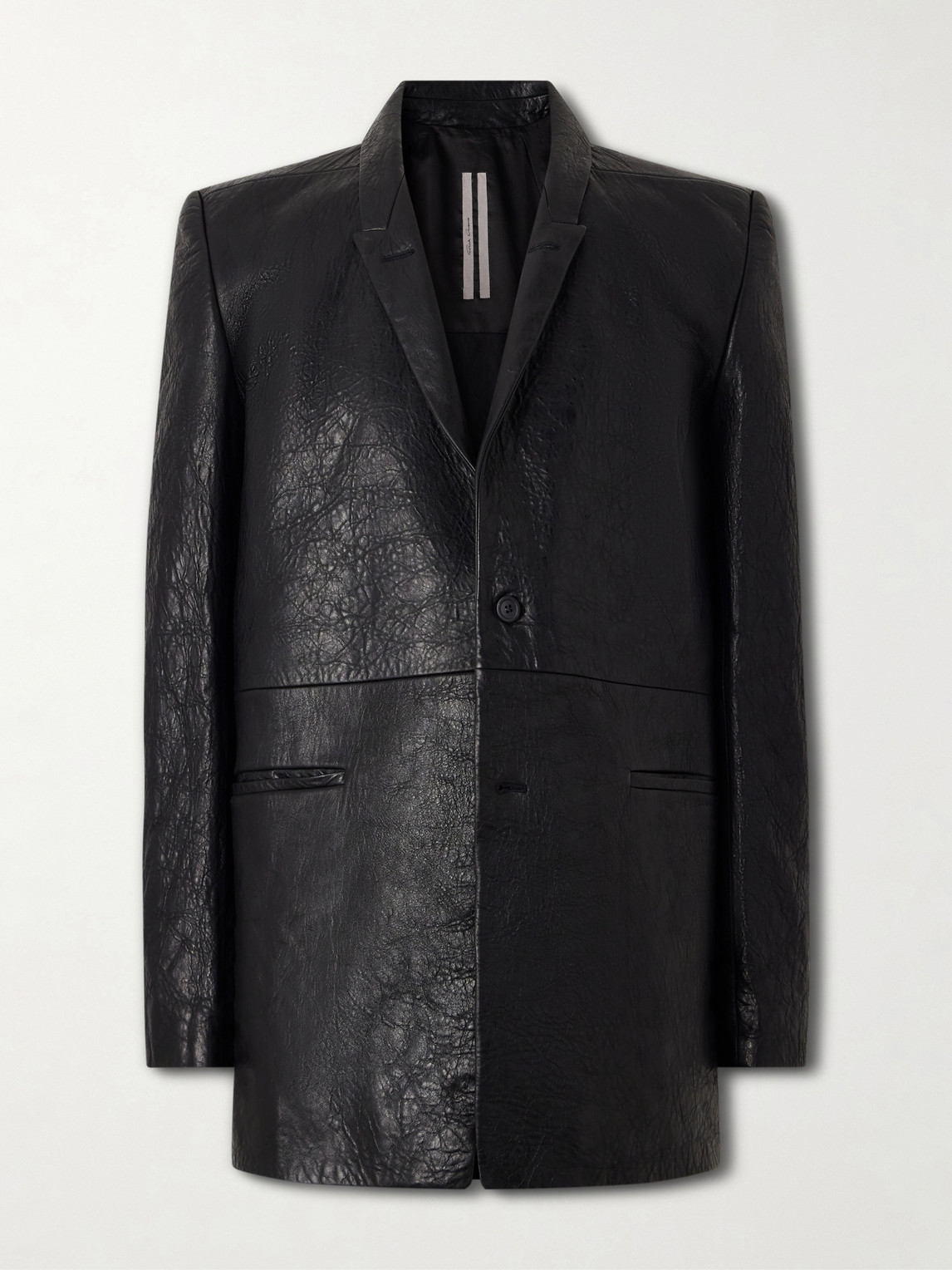 Rick Owens Concordian Textured-Leather Jacket IT 50