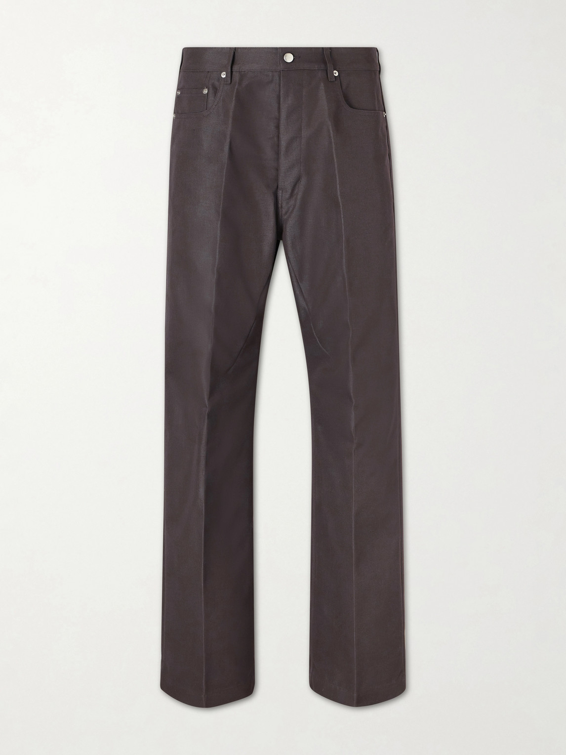Rick Owens Geth Straight-Leg Organic Cotton-Blend Canvas Trousers UK/US 34
