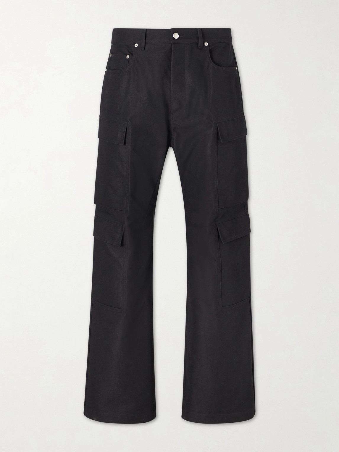 Rick Owens Geth Straight-Leg Cotton-Blend Canvas Cargo Trousers UK/US 32