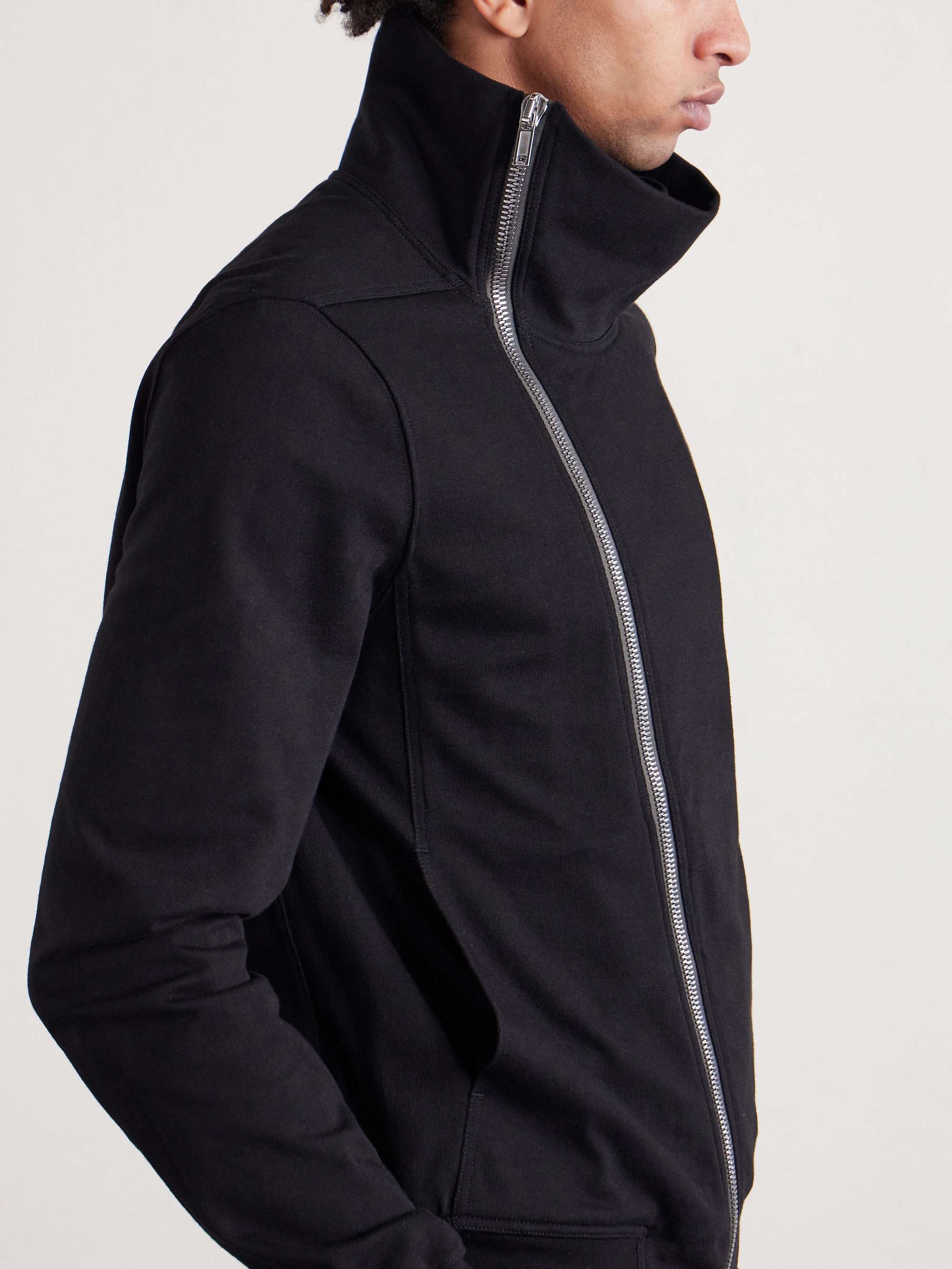 RICK OWENS Bauhaus Jogger Cotton-Jersey Zip-Up Jacket for Men | MR