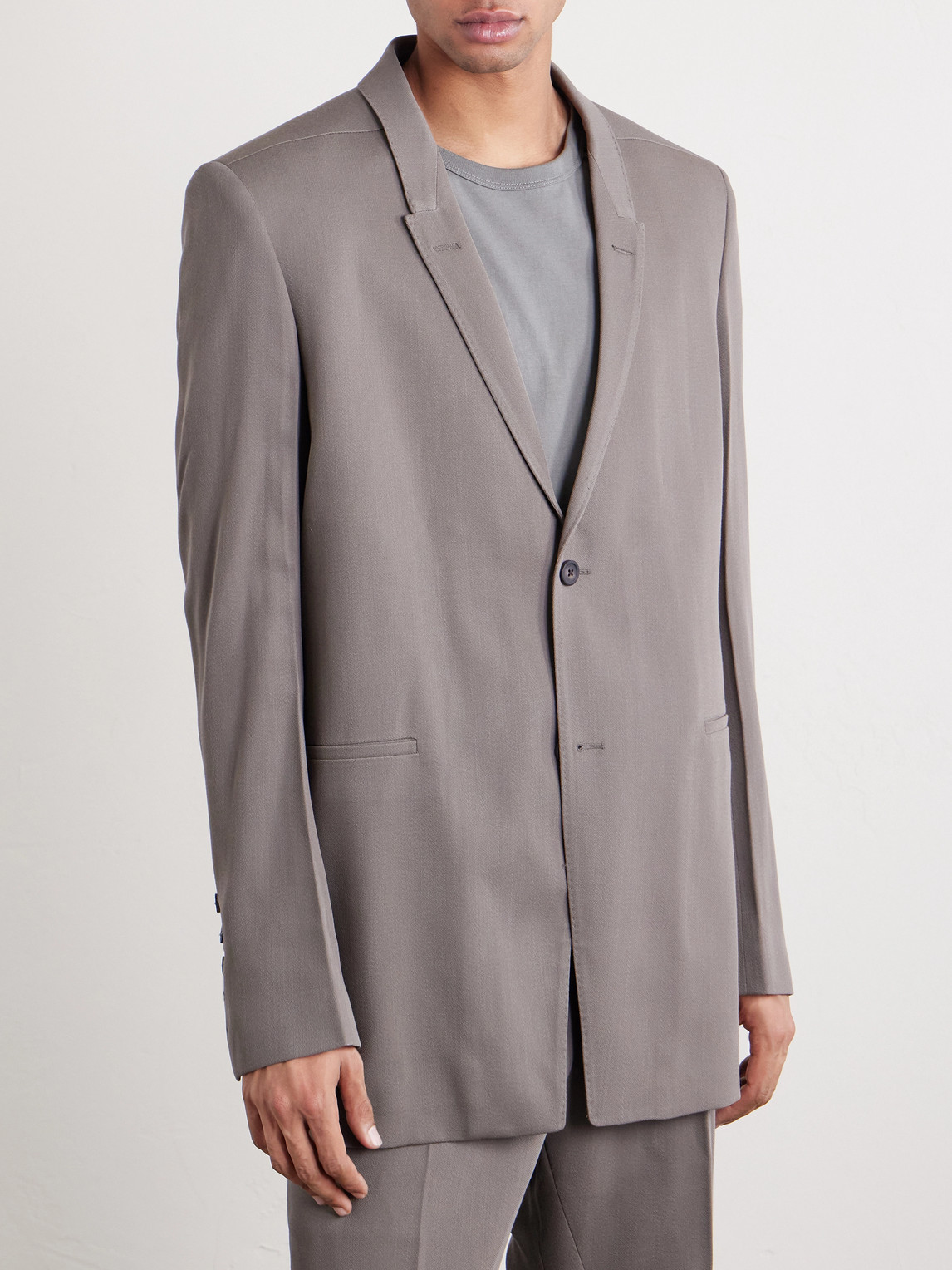  Rick Owens - Wool Blazer - Men - Gray - It 46 