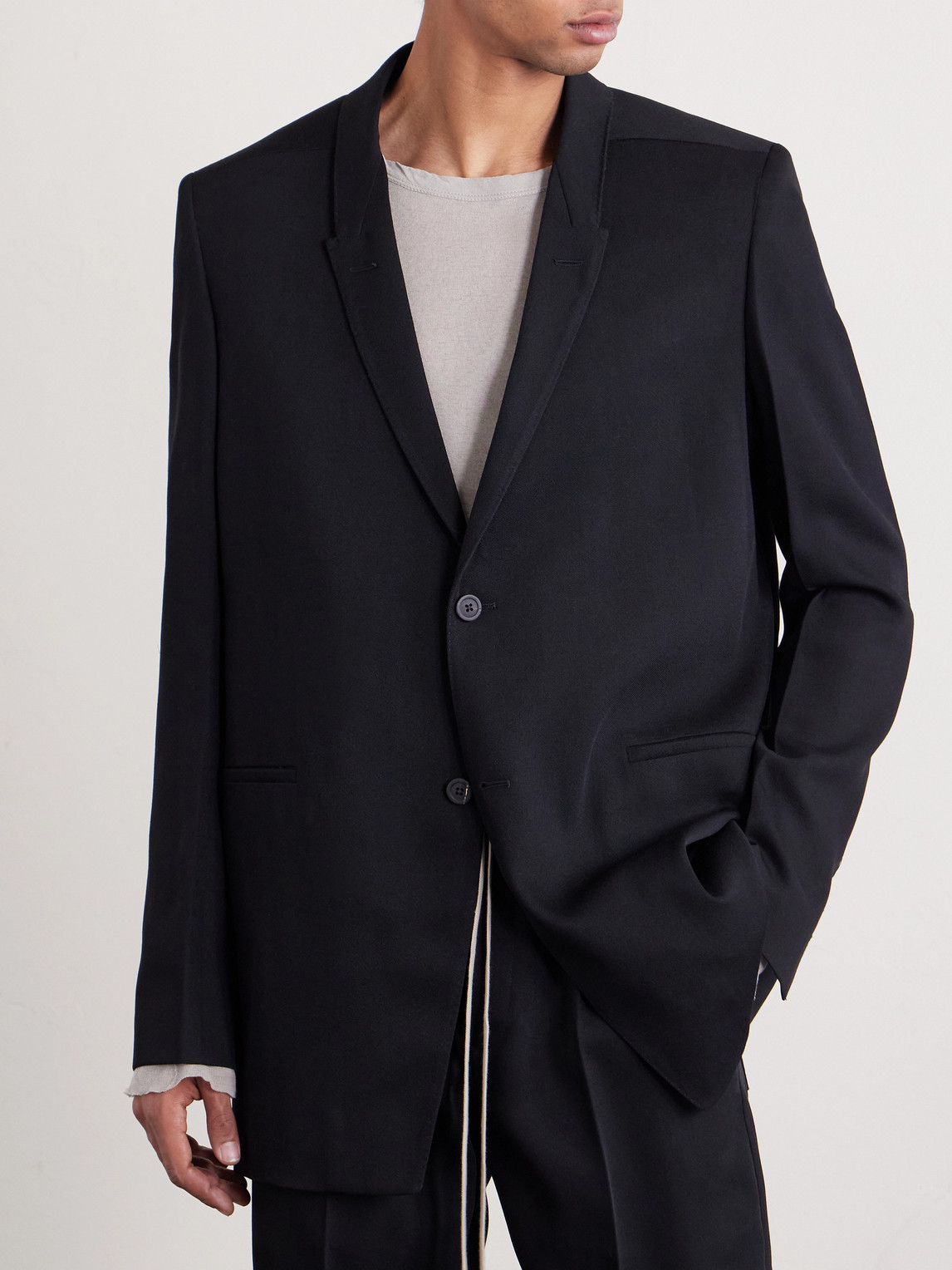  Rick Owens - Wool Blazer - Men - Black - It 50 