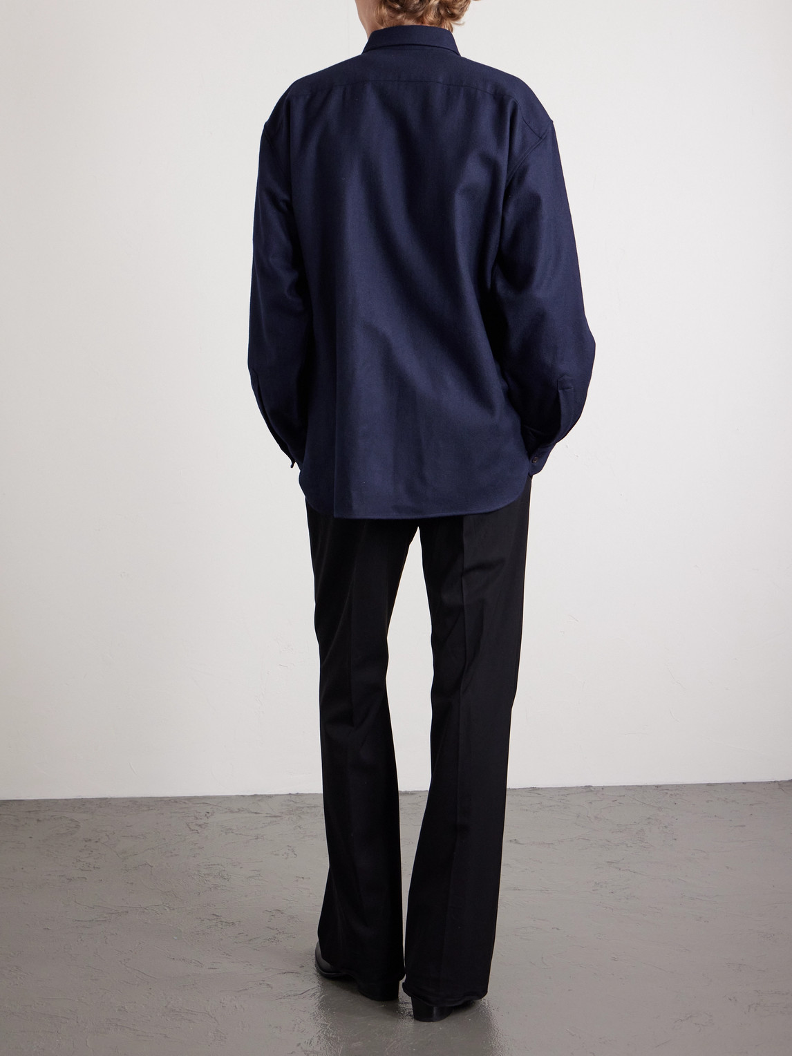  Dries Van Noten - Embroidered Wool-flannel Shirt - Men - Blue - S 