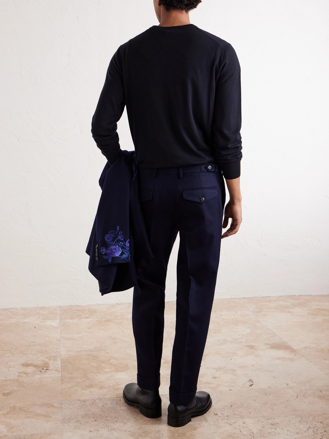Straight-Leg Wool Trousers