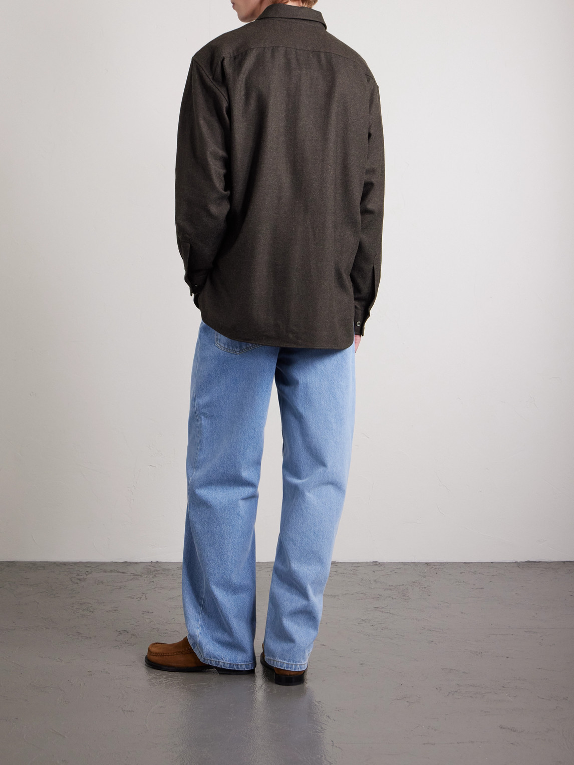  Dries Van Noten - Embroidered Wool-flannel Shirt - Men - Brown - M 