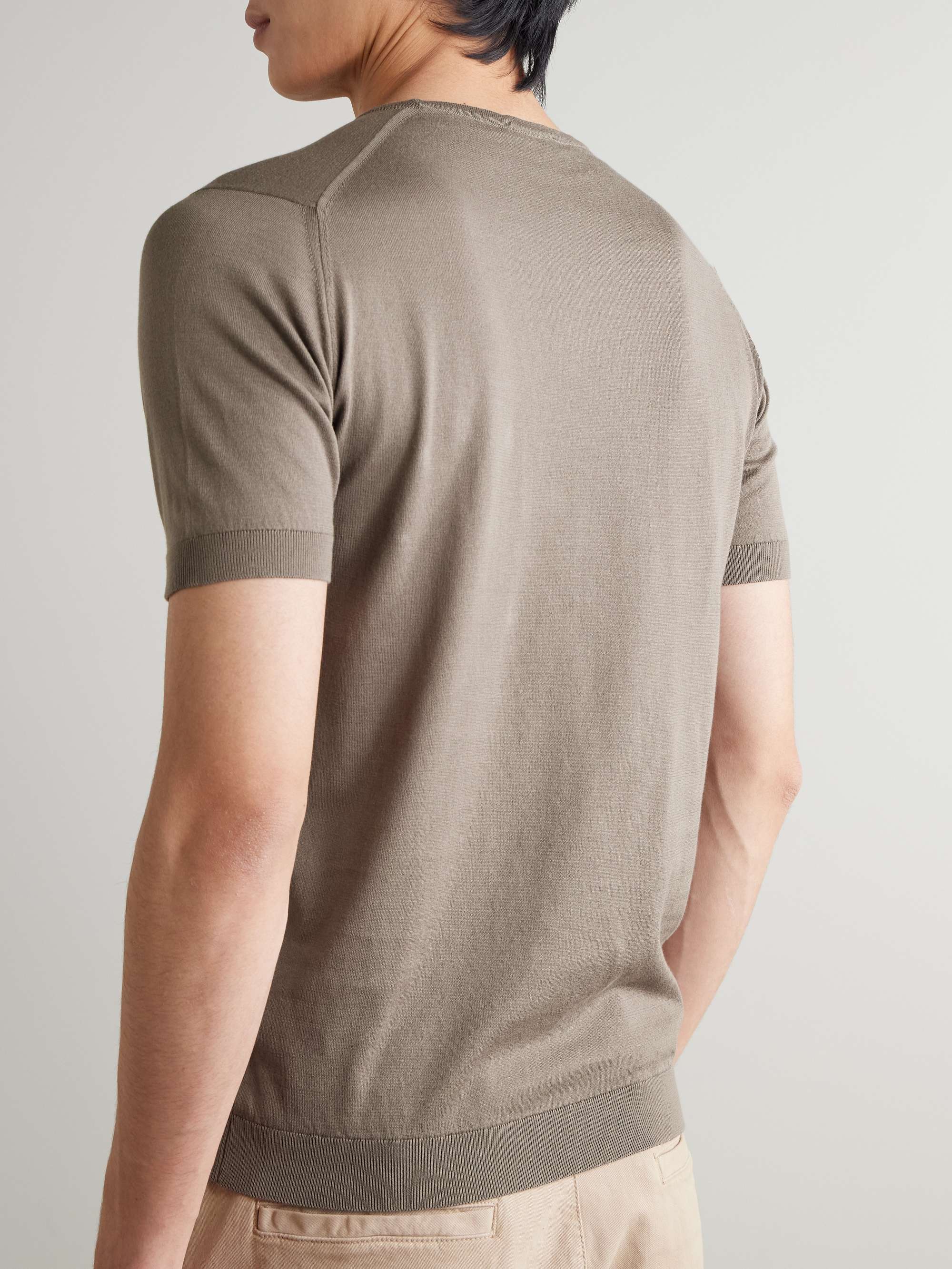 JOHN SMEDLEY Belden Slim-Fit Sea Island Cotton T-Shirt