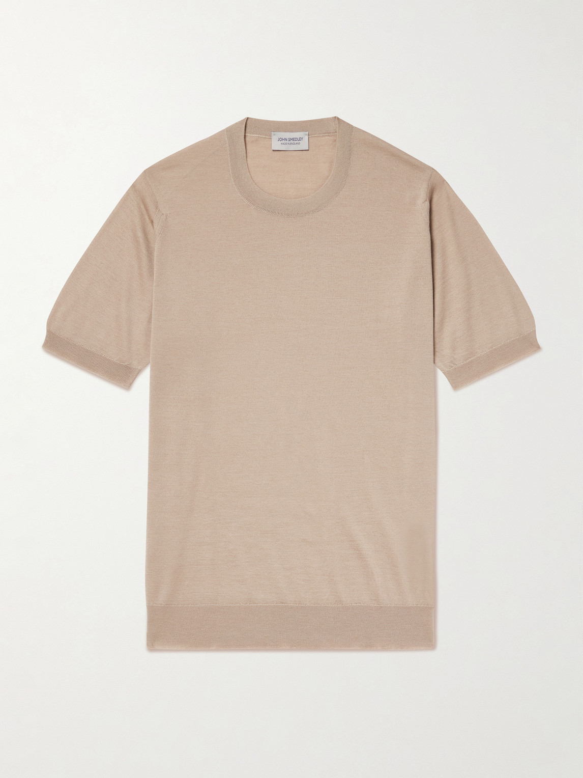 John Smedley John Smedley - Hilcote Merino Wool and Sea Island Cotton-Blend T-Shirt - Men - Neutrals - M aus 54% Wool 46% Cotton in Neutrals